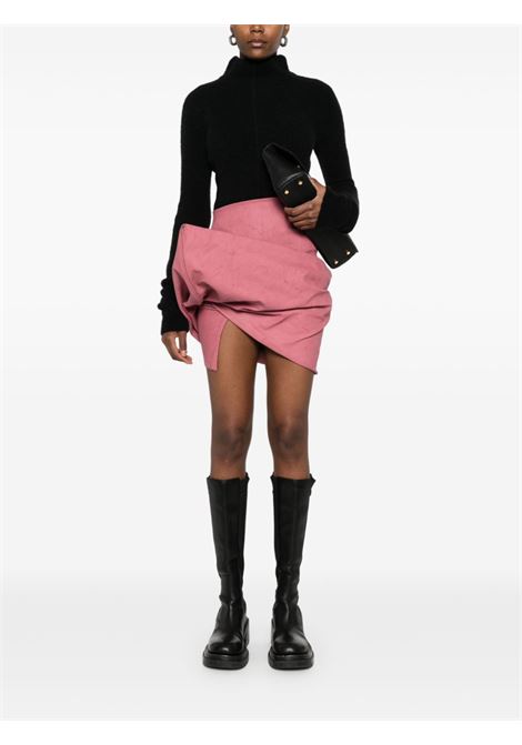 Pink draped mini skirt Rick owens - women RICK OWENS | RO02D3384SMT23